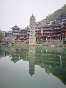 鳳凰古城萬名塔景觀