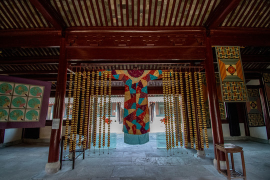 寧波慈城 馮岳彩繪臺(tái)門