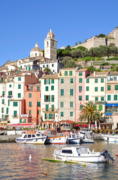 在意大利里維埃拉的利古里亞的portovenere