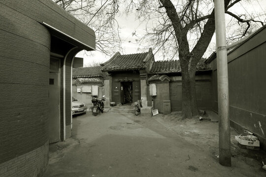 老北京 泛黃老照片 黑白