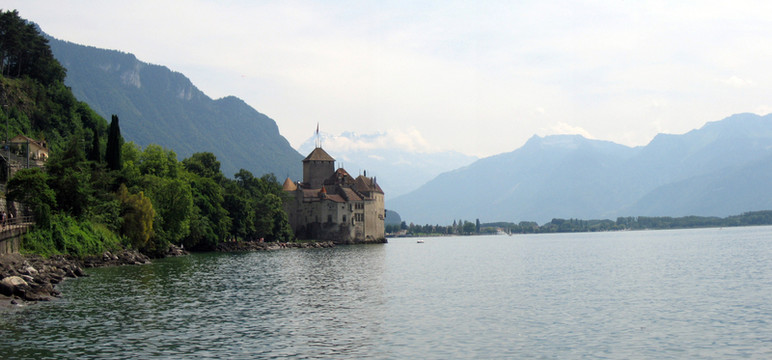 城堡chillon在montreux