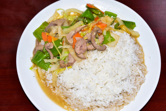 蓋澆飯 爆炒豬腰 蓋飯 套餐