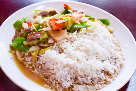 蓋澆飯 爆炒豬腰 蓋飯 套餐