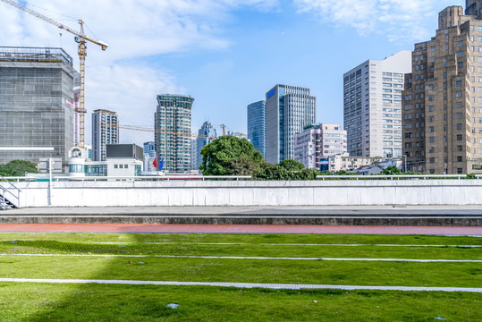 城市建筑群和綠地