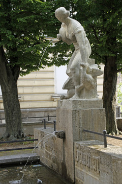 在muehlhausen（圖林根州）的entenbühlbrunnen