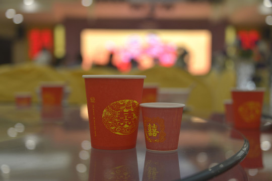 婚禮現(xiàn)場紙杯