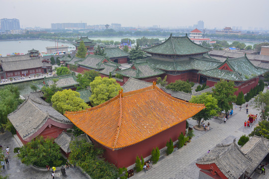 開(kāi)封府景區(qū)全景 鳥(niǎo)瞰