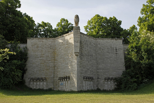 獅子紀念碑在muehlhausen（圖林根州）