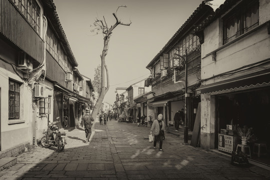 江南水鄉(xiāng)蘇州古鎮(zhèn)老照片