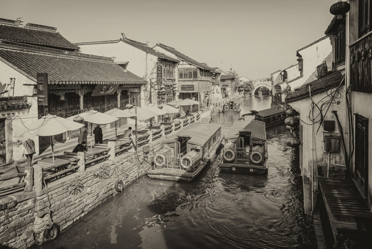 江南水鄉(xiāng)蘇州古鎮(zhèn)老照片