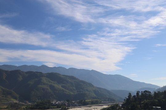 藍(lán)天白云 小鎮(zhèn) 藍(lán)天 白云