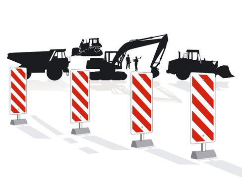 道路施工現(xiàn)場(chǎng)