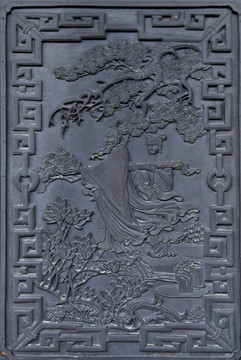 古代人物故事浮雕