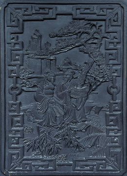 古代門窗雕塑