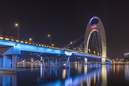 廣州獵德大橋風(fēng)光夜景