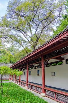 柳候公園中式走廊長廊