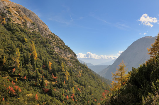 秋天在wettersteingebirge