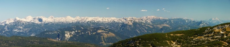 toten gebirge山峰的全景