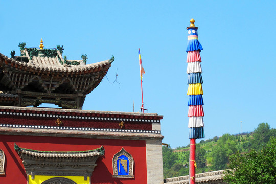 塔爾寺 經幡 寺廟 廟宇 佛教