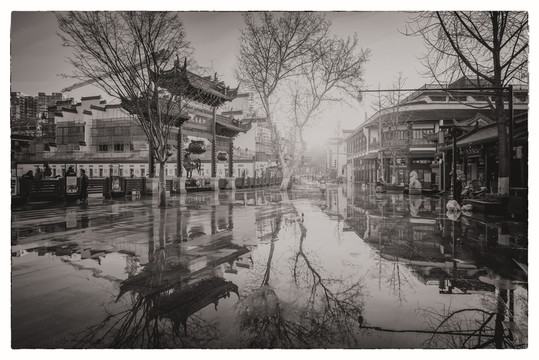 老南京黑白照片