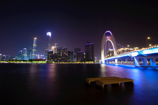 獵德大橋珠江新城夜景