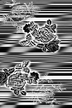 數(shù)碼印花 抽象圖案 面料 絲巾