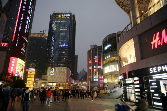 重慶解放碑步行街夜景