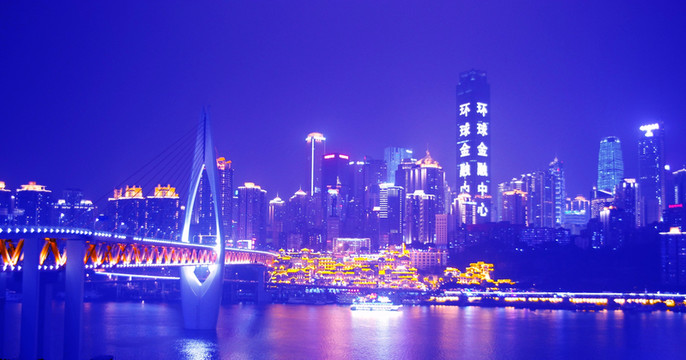 重慶千廝門大橋夜景