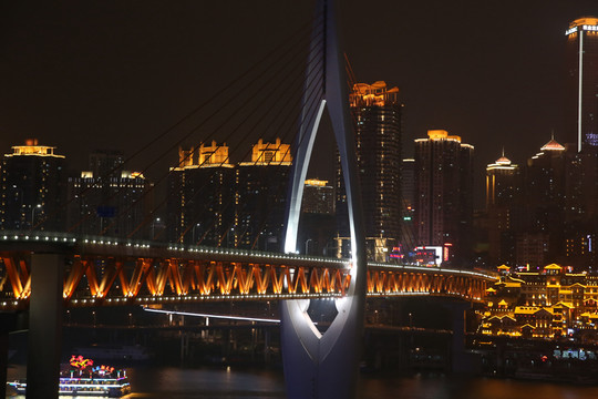 重慶千廝門大橋夜景