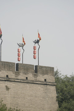 西安古鎮(zhèn)，俯瞰城墻 - 燈