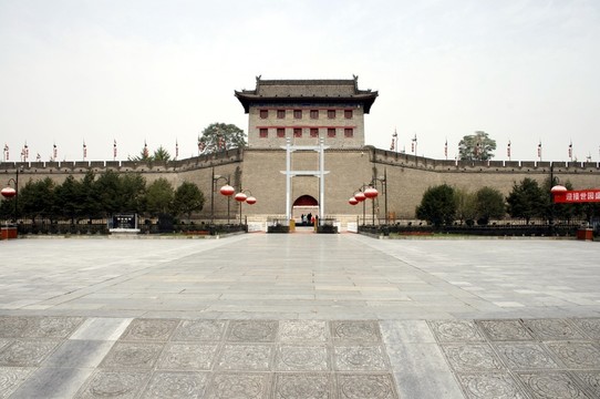 西安古鎮(zhèn)，吊橋和城墻