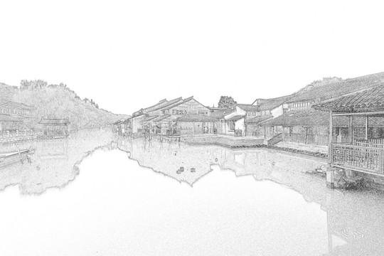 烏鎮(zhèn) 線稿