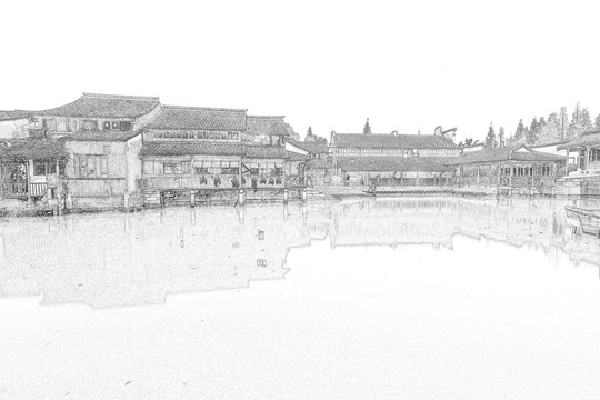 烏鎮(zhèn) 線稿
