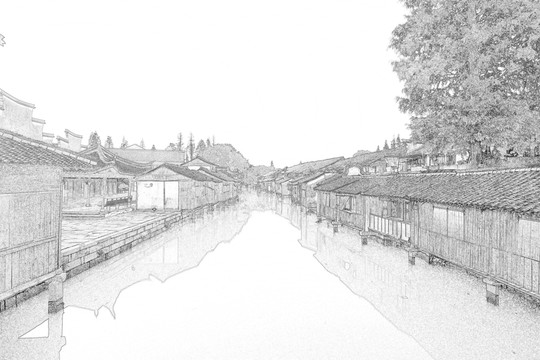 烏鎮(zhèn) 線稿