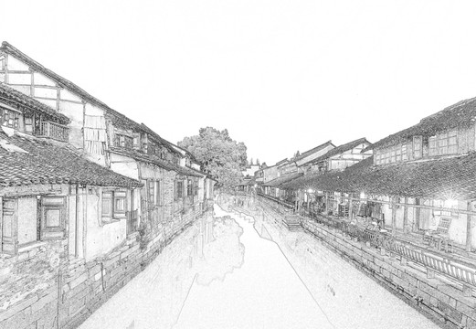 烏鎮(zhèn) 線稿