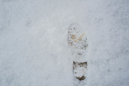 雪地腳印