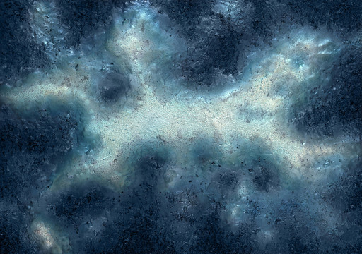 藍(lán)色彩虹般的背影