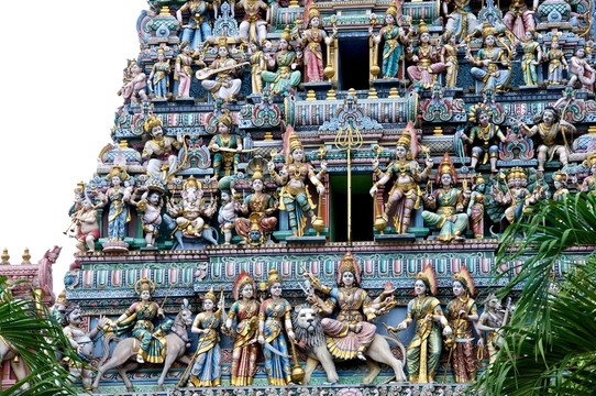sri veeramakaliamman寺廟的屋頂