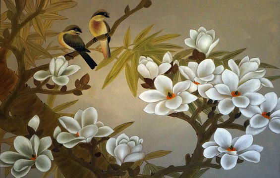 裝飾畫 花 鳥 插圖