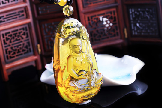金藍(lán)珀 金珀觀音