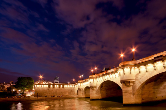巴黎 - 在夜間pont neuf