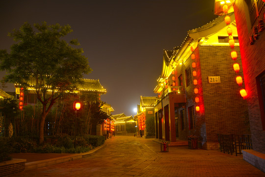 開封七盛角夜景 商業(yè)小吃街