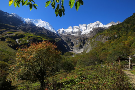 雨崩村的梅里雪山