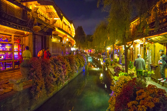 麗江古城夜景