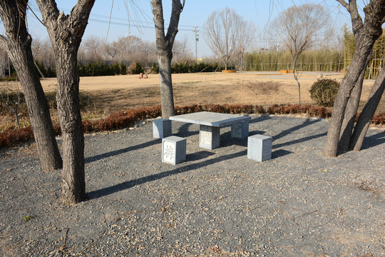 公園石桌
