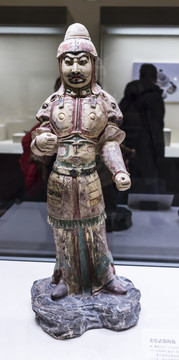 彩繪武服陶俑