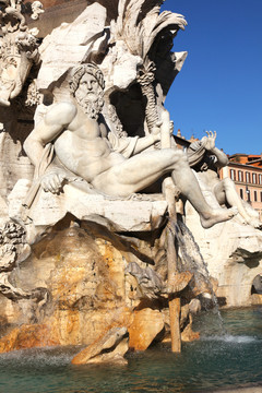 fontana dei quattro fiumi羅馬
