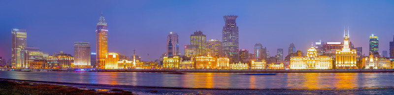 外灘夜景全景大畫幅