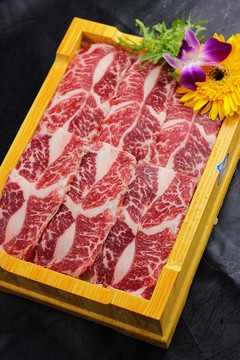 生雪花牛肉 生牛肉片