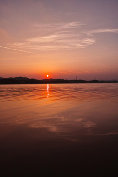 惠州東江黃昏夕陽